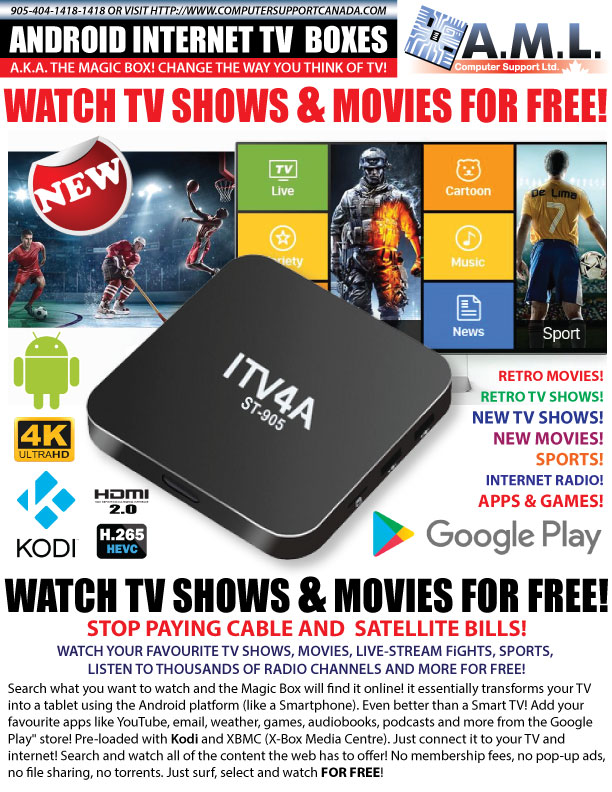 Android TV Box! Watch all your favourite shows and movies for FREE! –  . Computer Support Ltd.